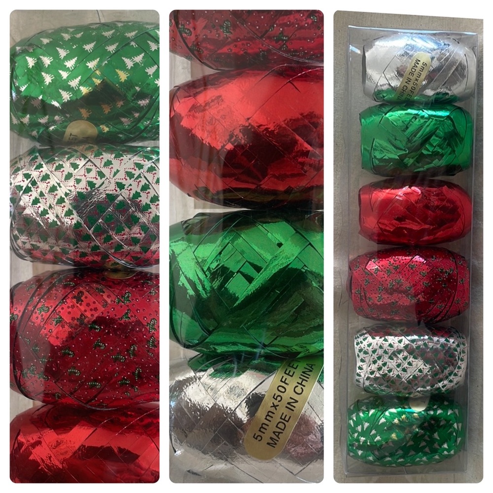 Regal Greetings Metallic Curl Ribbon 6 Pack (300’) Christmas Birthday NWT